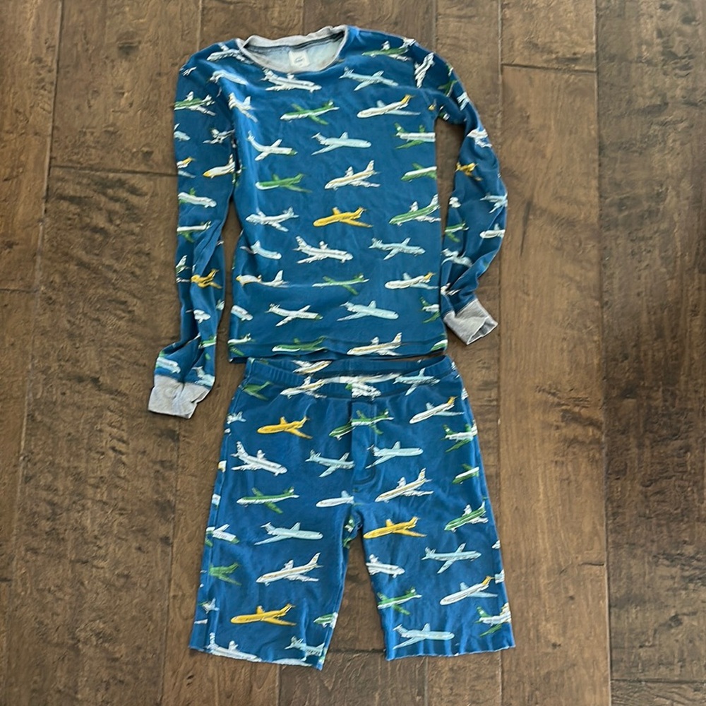Mini Boden Blue Airplane Pajamas